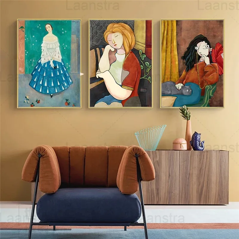 Настенный постер Анри матиссе Абстрактная Картина на холсте Женский портрет
