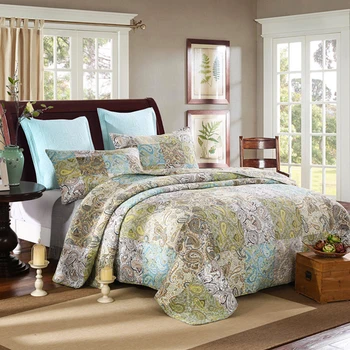 Print BedSpreads Cotton Quilt Set 3PCS Quilts Quilted Bed Cover with 2 Pillowcase Queen Size Coverlet Summer Blanket
Print BedSpreads Cotton Quilt Set 3PCS Quilts Quilted Bed Cover with 2 Pillowcase Queen Size Coverlet Summer Blanket