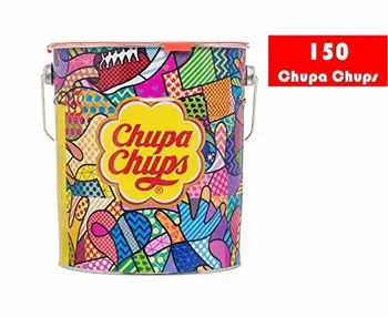 Chupa Chups 8402851 - Caramelo con Palo de Sabores Variados - Lata de 150 unidades de 12 gr/ud