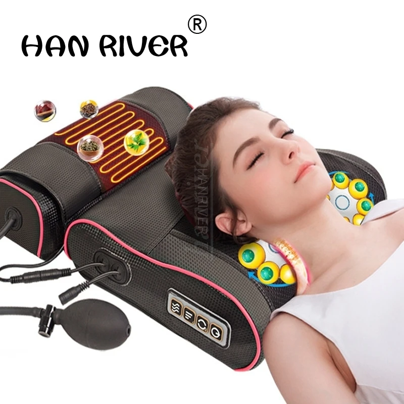 

Cervical spine massager shoulder neck and waist massager pad kneading the whole body multi-functional cervical massage pillow