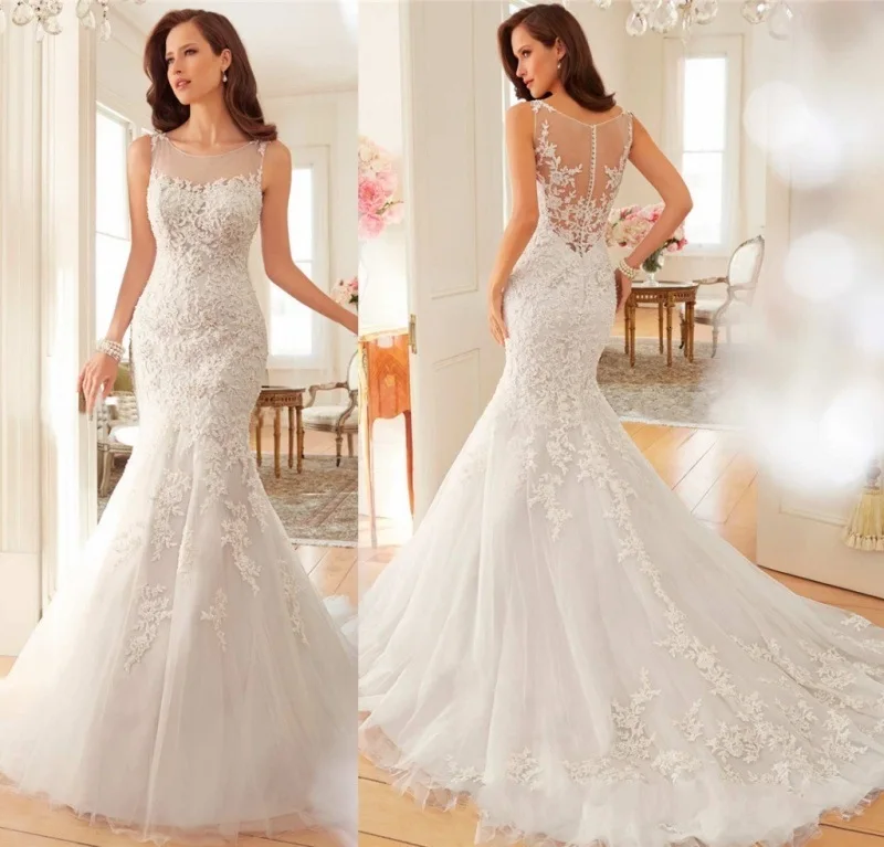 Vintage Lace Pricess Wedding Dress Chapel Train Illusion Beaded Pearls Appliques Embroidery Wedding Gowns Hot8 Off White Belt 
Vintage Lace Pricess Wedding Dress Chapel Train Illusion Beaded Pearls Appliques Embroidery Wedding Gowns Hot8 Off White Belt