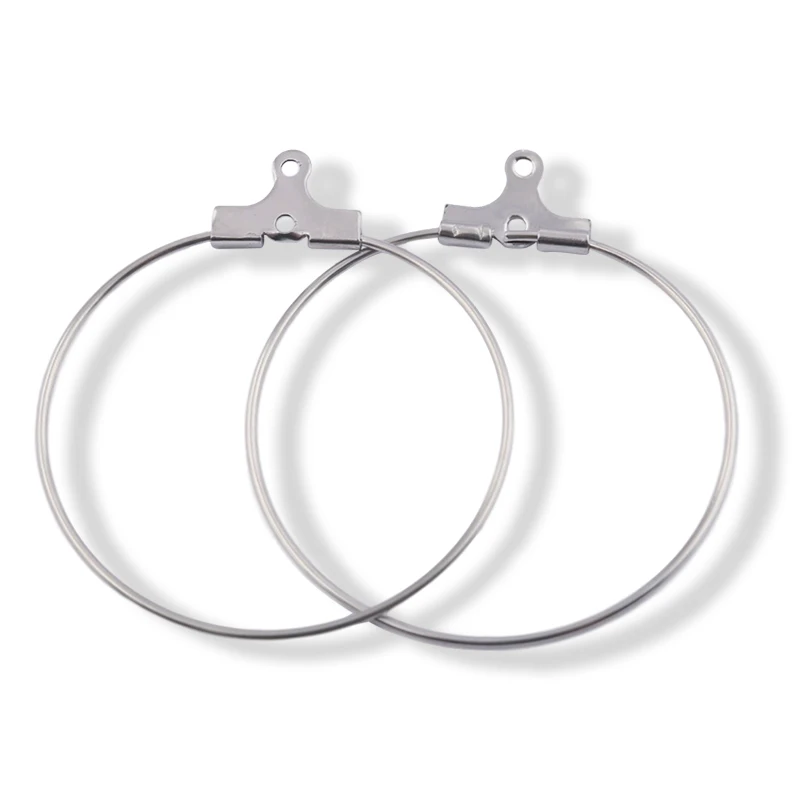 20Pcs Stainless Steel Ear Wire Earring Hooks Ear Circle Connectors For DIY Dangle Earrings Making Jeweley Findings Large 30mm
20Pcs Stainless Steel Ear Wire Earring Hooks Ear Circle Connectors For DIY Dangle Earrings Making Jeweley Findings Large 30mm