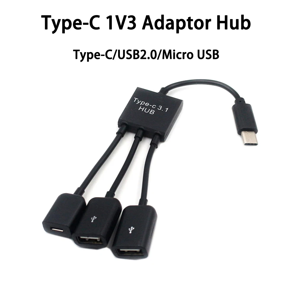 Type C 1V3 Adaptor Hub Connect/Charge Type-C-Ported OTG Android Cellphones To USB-Interfaces Devices Keyboard Gamepad Disc Mouse
Type C 1V3 Adaptor Hub Connect/Charge Type-C-Ported OTG Android Cellphones To USB-Interfaces Devices Keyboard Gamepad Disc Mouse