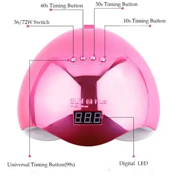 72W UV LED Lamp 30 LEDs Nail Dryer Curing UV Gel With Sensor Nail Art Machine
72W UV LED Lamp 30 LEDs Nail Dryer Curing UV Gel With Sensor Nail Art Machine