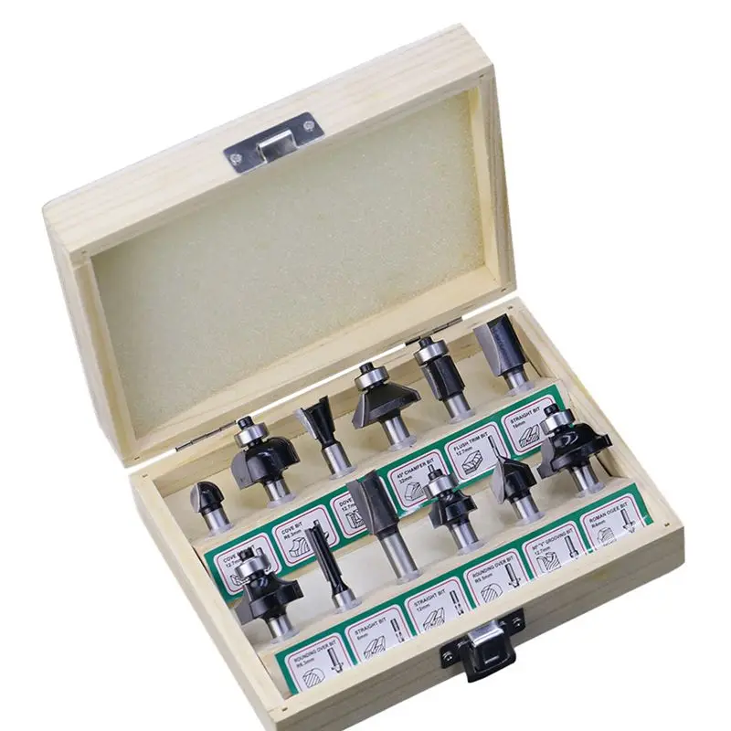 12 Pcs 8Mm Shank Wood Router Bit Straight End Mill Trimmer Cleaning Flush Trim Corner Round Cove Box Bits Tools Milling Cutter
12 Pcs 8Mm Shank Wood Router Bit Straight End Mill Trimmer Cleaning Flush Trim Corner Round Cove Box Bits Tools Milling Cutter