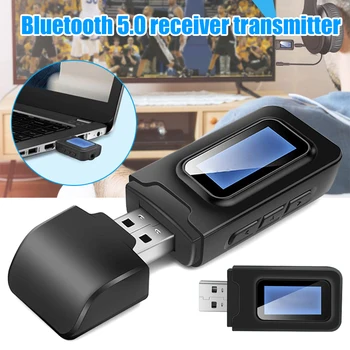 USB Bluetooth 5.0 Audio Transmitter Receiver with LCD Display 2-in-1 Bluetooth Adapter for PC TV Wired Speaker Headphones VH99
USB Bluetooth 5.0 Audio Transmitter Receiver with LCD Display 2-in-1 Bluetooth Adapter for PC TV Wired Speaker Headphones VH99