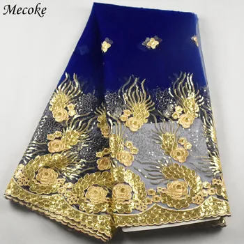 2020 African Lace Fabric deep blue Embroidered Nigerian Laces top sale High Quality French Tulle Lace Fabric For Women Dress
2020 African Lace Fabric deep blue Embroidered Nigerian Laces top sale High Quality French Tulle Lace Fabric For Women Dress