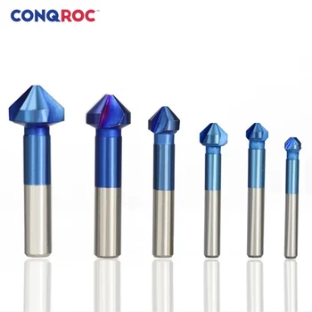 6 Pieces 6.3~20.5mm 90 Degrees HSS Chamfer Drill Bits Set 3 Flutes Countersink Drill Bits Kit Nano Blue Coated Chamfer Cutter
6 Pieces 6.3~20.5mm 90 Degrees HSS Chamfer Drill Bits Set 3 Flutes Countersink Drill Bits Kit Nano Blue Coated Chamfer Cutter