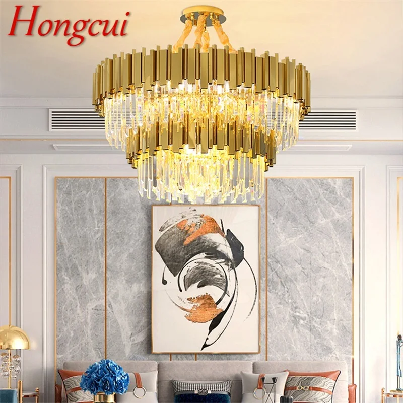 Hongcui Gold Chandelier Crystal Pendant Lamp Postmodern LED Light Fixture for Home Living Dining Room
Hongcui Gold Chandelier Crystal Pendant Lamp Postmodern LED Light Fixture for Home Living Dining Room