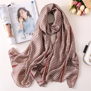 Silk Scarf Women Foulard Satin Shawl Scarfs Houndstooth Plaid Square Silk Scarves Bandana Sunscreen Shawl Windproof Beach Towel
Silk Scarf Women Foulard Satin Shawl Scarfs Houndstooth Plaid Square Silk Scarves Bandana Sunscreen Shawl Windproof Beach Towel