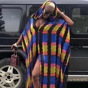 Women Loose Cloak Dashiki African Stripe Print Maxi Dress Chiffon Party Nigeria Kaftan Robe Muslim Abaya Hijab Islamic Clothing
Women Loose Cloak Dashiki African Stripe Print Maxi Dress Chiffon Party Nigeria Kaftan Robe Muslim Abaya Hijab Islamic Clothing