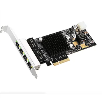 PCIE Gigabit 4-port POE network card I350-T4 wired network card 4 network port PoE Ethernet adapter
PCIE Gigabit 4-port POE network card I350-T4 wired network card 4 network port PoE Ethernet adapter