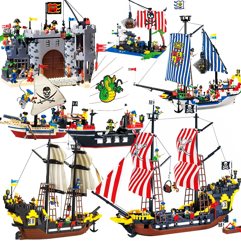 Enlighten Pirate Ships Model Compatible Legoinglys Warship Boats Castle Caribbean Pirates Medieval Figures Building Blocks Toys
Enlighten Pirate Ships Model Compatible Legoinglys Warship Boats Castle Caribbean Pirates Medieval Figures Building Blocks Toys