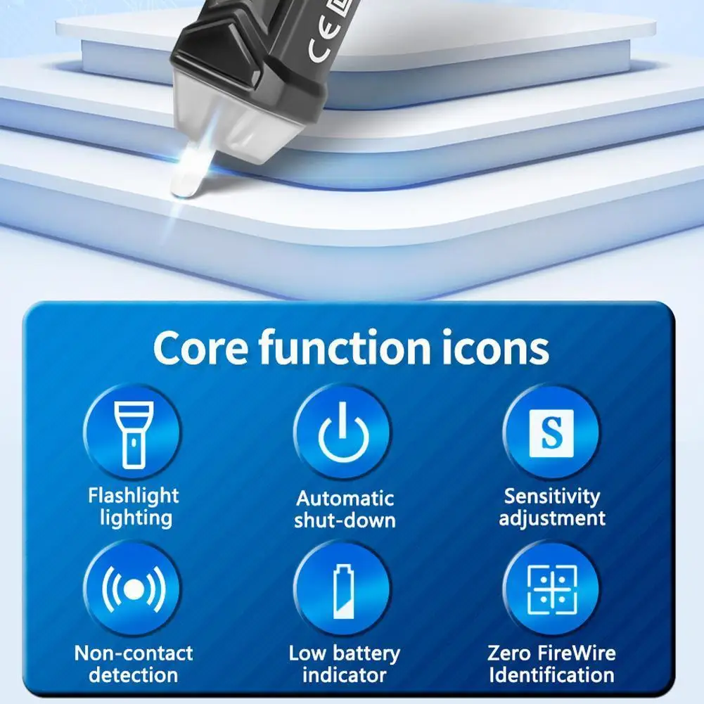 ANENG AC1010 Intelligent Non-contact Pen Alarm AC Voltage Pen Display Adjustable Contactless LCD Induction Sensitivity G6H1
ANENG AC1010 Intelligent Non-contact Pen Alarm AC Voltage Pen Display Adjustable Contactless LCD Induction Sensitivity G6H1
