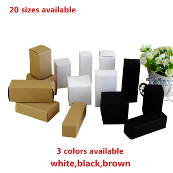50pcs- 20 sizes available Brown/White/Black blank Kraft Paper Box for Cosmetic valves tubes Craft Candle Gift Packing Boxes
50pcs- 20 sizes available Brown/White/Black blank Kraft Paper Box for Cosmetic valves tubes Craft Candle Gift Packing Boxes