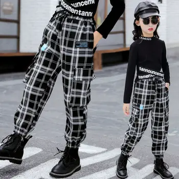 Girls' plaid pants autumn and winter style hip-hop pants, girls beam pants, children's overalls, casual plus velvet trousers
Girls' plaid pants autumn and winter style hip-hop pants, girls beam pants, children's overalls, casual plus velvet trousers