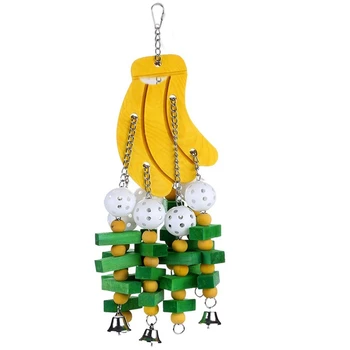 Bird Chewing Toy Large Medium Parrot Cage Bite Toys African Grey Macaws Cockatoos Eclectus, Banana 
Bird Chewing Toy Large Medium Parrot Cage Bite Toys African Grey Macaws Cockatoos Eclectus, Banana