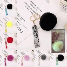 

Acrylic Material Card Puller Custom Your Own Credit Card Grabber Keychain For Long Nails Pendant Random Color of the Ball