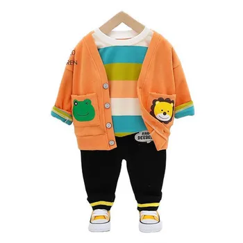 Baby Boy Autumn Long Sleeve Suit Boy Cute Print Cardigan Jacket Girl Spring Rainbow Striped Top Pants 3pcs Kids Fashion Clothes
Baby Boy Autumn Long Sleeve Suit Boy Cute Print Cardigan Jacket Girl Spring Rainbow Striped Top Pants 3pcs Kids Fashion Clothes