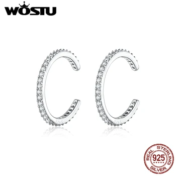 WOSTU 925 Sterling Silver Ear Cuff Clip Earrings Round Zircon Without Piercing Stack Earrings For Women Fashion Jewelry DXE842
WOSTU 925 Sterling Silver Ear Cuff Clip Earrings Round Zircon Without Piercing Stack Earrings For Women Fashion Jewelry DXE842