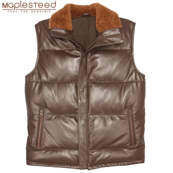 Winter Duck Down Leather Vest Real Sheepskin & Fur Soft Warm Slim Fit Men Leathe Vest Man Skin Jacket Sleeveless Waistcoat M447
Winter Duck Down Leather Vest Real Sheepskin & Fur Soft Warm Slim Fit Men Leathe Vest Man Skin Jacket Sleeveless Waistcoat M447