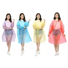 Jetable adulte d'urgence imperméable à l'eau voyage à capuche poncho de pluie jetable pliable imperméable femme extérieur pluie Gea(China)