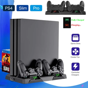 2020 New PS4 Slim Pro Controller Charger Charging Dock Console Stand Cooling Fan Games Storage Play Station 4 PS 4 Accessories
2020 New PS4 Slim Pro Controller Charger Charging Dock Console Stand Cooling Fan Games Storage Play Station 4 PS 4 Accessories