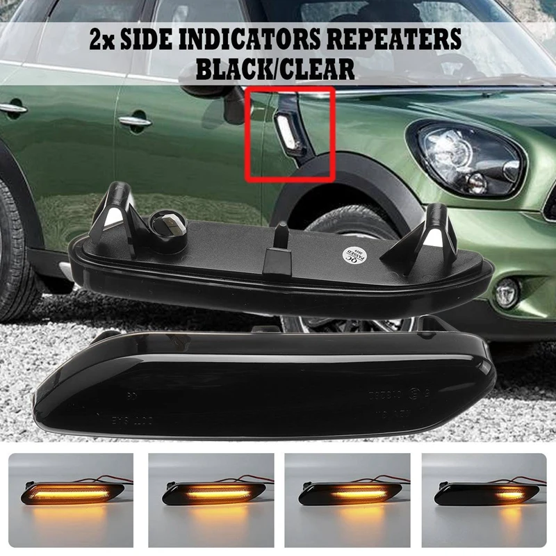 Car Dynamic Led Side Repeater Indicator Light Flowing Side Marker Signal Lamp Light for Bmw Mini Cooper R60 R61
Car Dynamic Led Side Repeater Indicator Light Flowing Side Marker Signal Lamp Light for Bmw Mini Cooper R60 R61