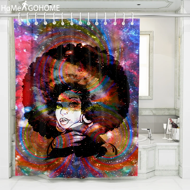 African American Bathroom Shower Curtains Boho Afro Art Rainbow Galaxy Shower Curtains Bathroom Waterproof Fabric Bath Curtains
African American Bathroom Shower Curtains Boho Afro Art Rainbow Galaxy Shower Curtains Bathroom Waterproof Fabric Bath Curtains