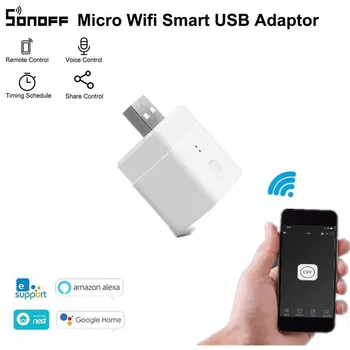 SONOFF Micro 5V Wireless USB Smart Adaptor Wifi Mini USB Smart Power Adaptor Switch Works APP Alexa Google Home For Smart Home
SONOFF Micro 5V Wireless USB Smart Adaptor Wifi Mini USB Smart Power Adaptor Switch Works APP Alexa Google Home For Smart Home
