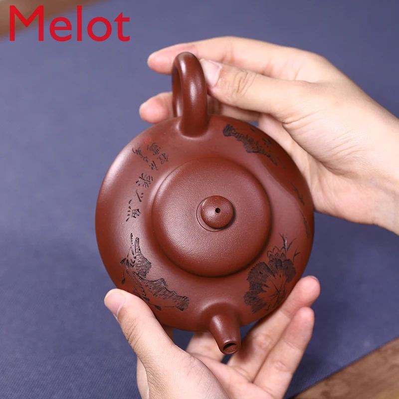 Yixing Purple Sand Pot Engraving All Handmade Rich and Wealthy Hehuan Plain Cement Teapot Set Tea Set
Yixing Purple Sand Pot Engraving All Handmade Rich and Wealthy Hehuan Plain Cement Teapot Set Tea Set
