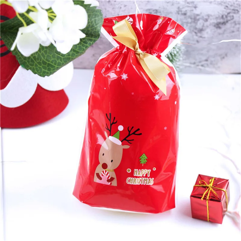 5pcs merry christmas gift bags santa sacks xmas tree packing