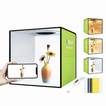 11.8 inch Folding Portable Photo Studio Box Photography Lightbox with 10inch Dimmable LED Ring Light, 6 Backdrops
11.8 inch Folding Portable Photo Studio Box Photography Lightbox with 10inch Dimmable LED Ring Light, 6 Backdrops