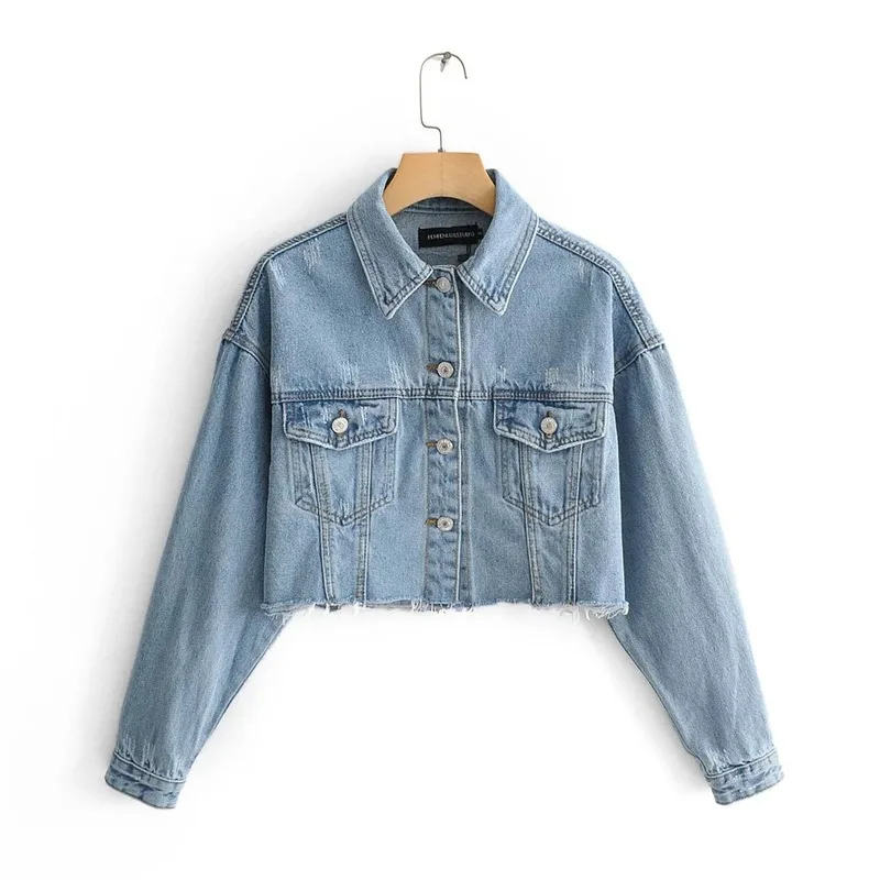 Spring and Autumn Women's New Long Sleeve Woolen Lapel Short Straight Denim Jacket Double Pocket Loose Denim Jacket Long Top
Spring and Autumn Women's New Long Sleeve Woolen Lapel Short Straight Denim Jacket Double Pocket Loose Denim Jacket Long Top