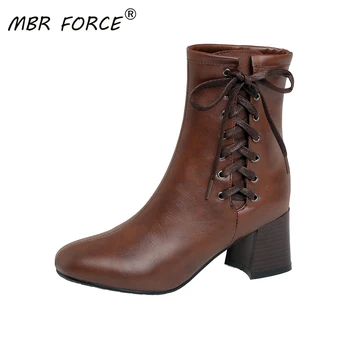 MBR FORCE Spring Autumn Fashion sexy elegant Women Retro Boots High Heel Ankle Boots Fashion Lace up Winter Boots Black White
MBR FORCE Spring Autumn Fashion sexy elegant Women Retro Boots High Heel Ankle Boots Fashion Lace up Winter Boots Black White