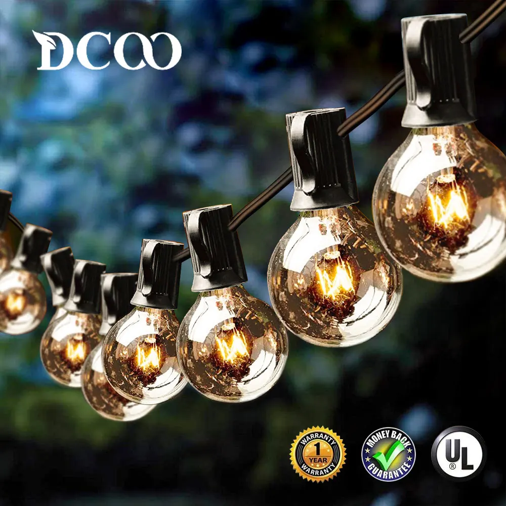 DCOO G40 Globe Bulbs String Lights with 25/50/100 Clear Bulbs 25FT Backyard Patio Lights for Indoor/Outdoor Party Wedding Garden
DCOO G40 Globe Bulbs String Lights with 25/50/100 Clear Bulbs 25FT Backyard Patio Lights for Indoor/Outdoor Party Wedding Garden