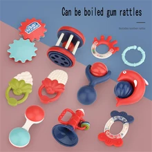 Safe and Durable Boiled Rattle Teether Set Creative Soft Elastic Teether Daily Maintenance Full Moon Gift игрушки для малышей
Safe and Durable Boiled Rattle Teether Set Creative Soft Elastic Teether Daily Maintenance Full Moon Gift игрушки для малышей