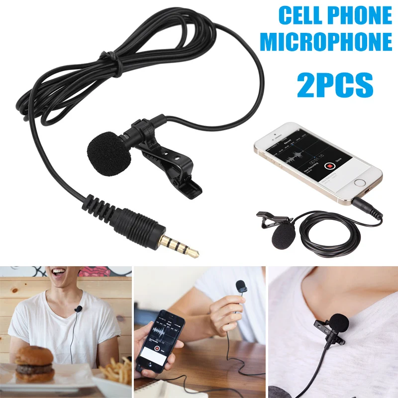 2pcs 3.5mm Clip-on Lapel Mini Lavalier Mic Microphone for Mobile Phone PC Recording SAL99
2pcs 3.5mm Clip-on Lapel Mini Lavalier Mic Microphone for Mobile Phone PC Recording SAL99