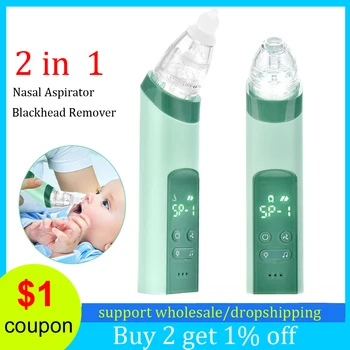 2 in 1 Baby Nasal Aspirator Nose Cleaner Electric Vacuum Blackhead Remover Extractor Facial Black Head Acne Grease Deep Cleaning
2 in 1 Baby Nasal Aspirator Nose Cleaner Electric Vacuum Blackhead Remover Extractor Facial Black Head Acne Grease Deep Cleaning