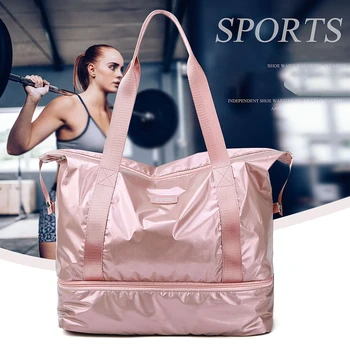 Outdoor Waterproof Nylon Sports Gym Bags Dry Wet Separation Swimging Women Training Fitness Travel Handbag Yoga Mat Sport Bag 
Outdoor Waterproof Nylon Sports Gym Bags Dry Wet Separation Swimging Women Training Fitness Travel Handbag Yoga Mat Sport Bag