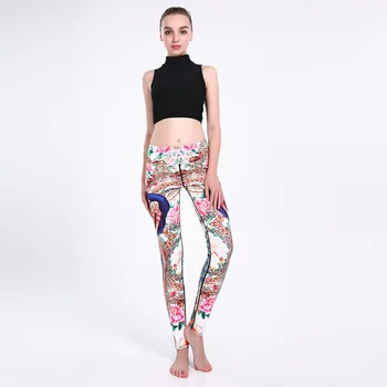 The new peacock print slim hip movement breathable super elastic quick drying ladies nine lady pants leggings
The new peacock print slim hip movement breathable super elastic quick drying ladies nine lady pants leggings
