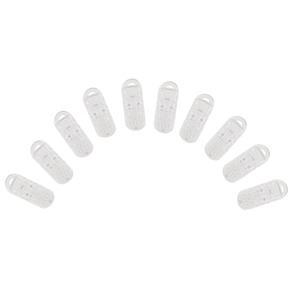 Pack of 10 Clear Baby Pacifier T Shape Clips for Soother/Dummy/Bib/Suspender/Paci/Toy Holder with Gripping Teeth Pack of 10 Clear Baby Pacifier T Shape Clips for Soother/Dummy/Bib/Suspender/Paci/Toy Holder with Gripping Teeth