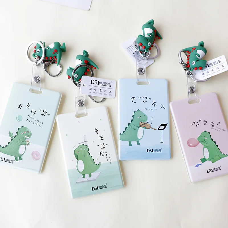Cute Dinosaur Doll Transparent Retractable Card Holder Girl Student Clear ID Card Pass Cover Keychain Girl Badge Card Case Gift
Cute Dinosaur Doll Transparent Retractable Card Holder Girl Student Clear ID Card Pass Cover Keychain Girl Badge Card Case Gift