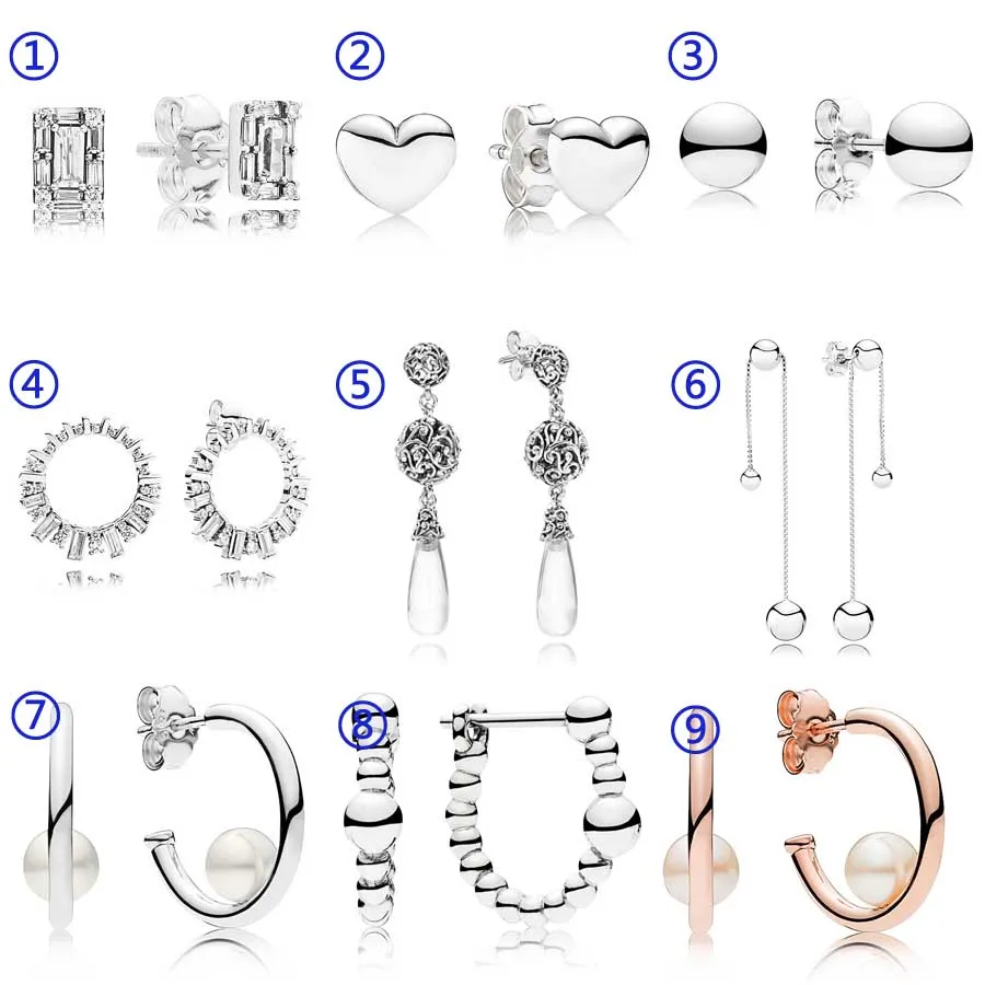 

Heart Shape Glacial Beauty Contemporary Pearl Earring 925 Sterling Silver Earrings Studs For Women Gift Fine Europe Jewelry