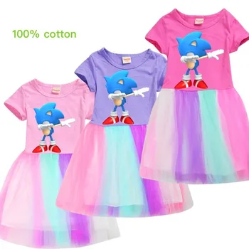 Short Sleeve Cotton Sonic Rainbow Lace Teenage Summer Dress Student Cute Flower Princess for Girls Costume Robe Enfant Fille
Short Sleeve Cotton Sonic Rainbow Lace Teenage Summer Dress Student Cute Flower Princess for Girls Costume Robe Enfant Fille