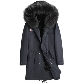 Real Fur Coat Real Mink Fur Liner Raccoon Fur Collar Parka Jacket Men Casual Mink Fur Coat Warm Parkas Plus Size 
Real Fur Coat Real Mink Fur Liner Raccoon Fur Collar Parka Jacket Men Casual Mink Fur Coat Warm Parkas Plus Size