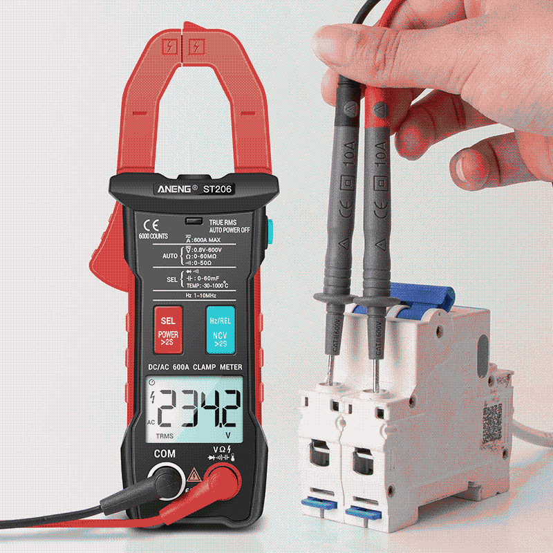Generic ANENG ST206 Digital Multimeter Clamp Meter 6000 Counts True RMS