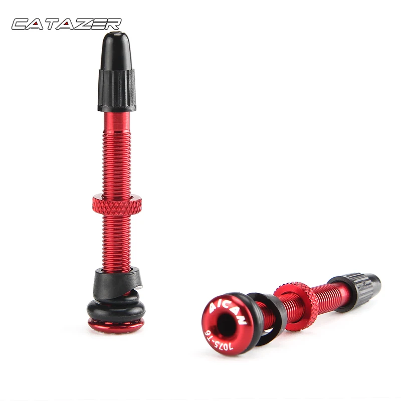 

One Piece 72MM/ 58MM Bicycle Vacuum Tire Nozzle Bike Vacuum Tyre Tubeless Presta Valve Extension Aluminum Alloy