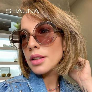 SHAUNA Fashion Round Sunglasses Women Stainless Steel Wire Arm Retro Nail Sun Glasses Men UV400
SHAUNA Fashion Round Sunglasses Women Stainless Steel Wire Arm Retro Nail Sun Glasses Men UV400