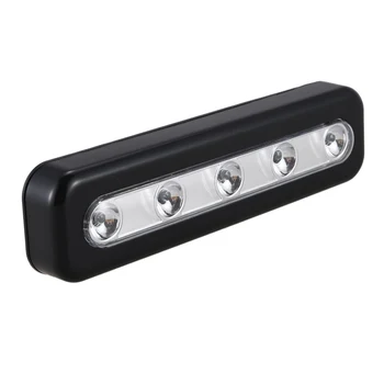 Touch-light,Mini Wireless Wall Light 5 Led Battery Powered White Cupboard Lamp For Home Kitchen Cabinets (Black) 
Touch-light,Mini Wireless Wall Light 5 Led Battery Powered White Cupboard Lamp For Home Kitchen Cabinets (Black)